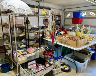 We have a full garage, and Sylvia worked her miracles out here.........