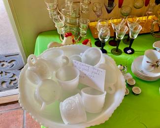 vintage punch bowl set