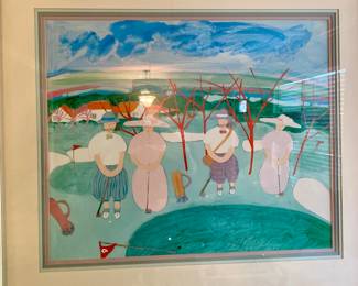 Jim N. Hill Texas Artist "Golfing with Friends"