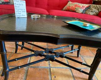 Ethan Allen Mirabelle Black Chinoiserie coffee table