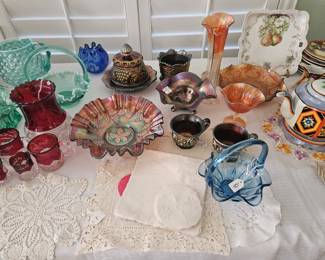 Carnival and Ruby glass