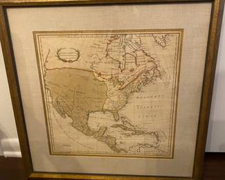 Framed Antique Map