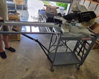 Hitachi Miter Saw on Rousseau Stand