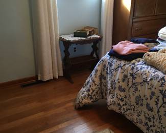 Side table 
Vintage Baby shoes 