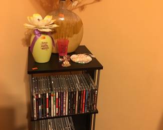 CDs
CD Shelf 
Vases