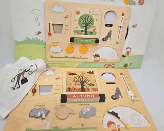Brand new, unused weather station  from Tender Leaf Toys. Kids can learn about weather with this unique playset. 