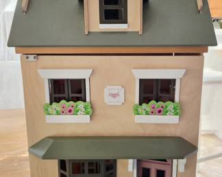 Townhouse style dollhouse by Tender Leaf Toys, with furnishings. (See next photos for interior.) Never played with, only displayed briefly. 