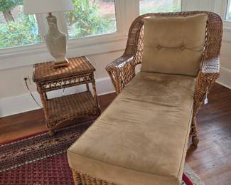 Rattan chaise