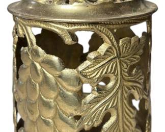 Lacquered Brass Grape Incense Holder