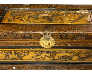 HandCarved Storage Trunk