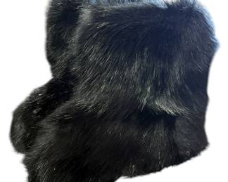 NEW Furry Black Boots