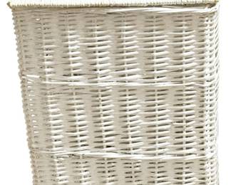 White Wicker Laundry Basket