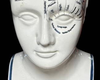Phrenology Ceramic Bust