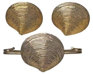 Shell Cuff Links and Tie Tack