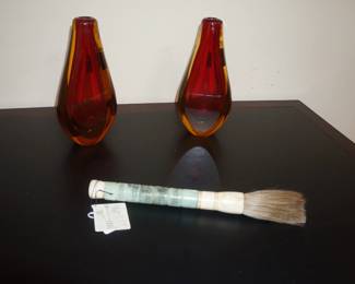 Murano glass and Chinese calligraphy brush