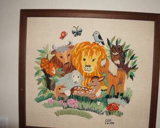 Beautiful vintage crewel work