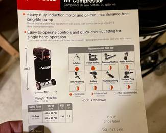 Husky 20-Gallon portable air-compressor 