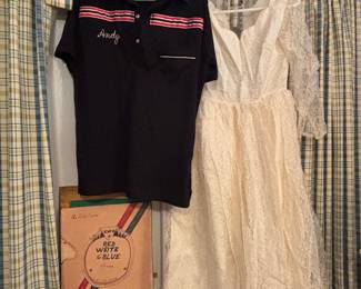 vintage mens top, wedding dress