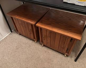 Oak tables in rollers
