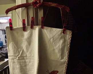 vintage linen hanger