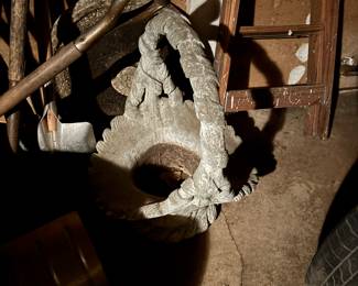 Cement basket planter