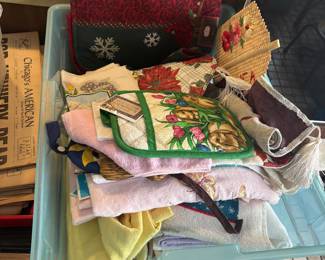 vintage linens kitchen