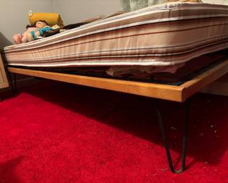 vintage daybed, little smaller than a regular twin mattress is excellent