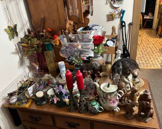 studio pottery, vintage norway troll, enamel mini teapots and more