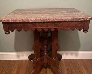 Eastlake Victorian Marbletop Table