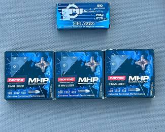 25 Auto and 9 mm Luger