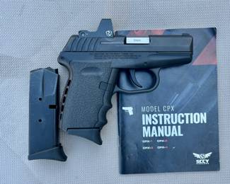 SCCY CPX-2 COMPACT 9MM PISTOL W/ 3.1" BARREL, RED DOT SIGHT & (2)10RD MAGS - BLACK FINISH