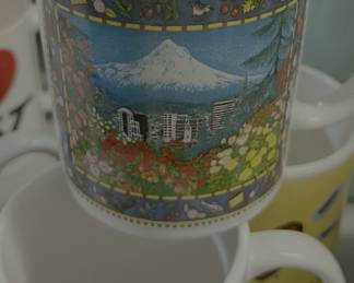 Ways to Upcycle Mugs from around the World...          Teacher Gifts w Pencils,                                                 Someone's Favorite Place w a Plant or Flowers,               A Surprise Family Trip w the Destination on the Mug, Mug w their favorite beverage as a Stocking Stuffer. Mug with a Gift Card to their favorite Coffee Shop, Get Well Gift with Lozenges and Tea..