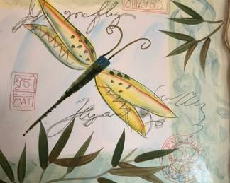 Dragonfly and Butterfly Plates s/4