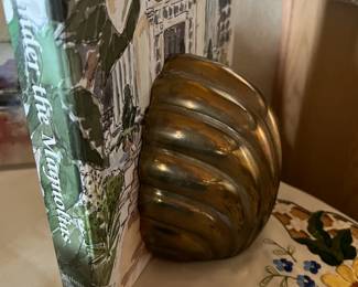 1970's Solid Brass Art Deco Style Bookends 