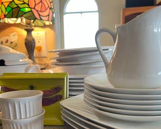 White Dinnerware and Serving Pieces