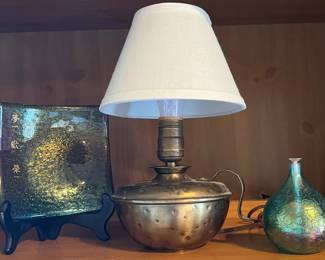 Vintage Brass Accent Lamp
