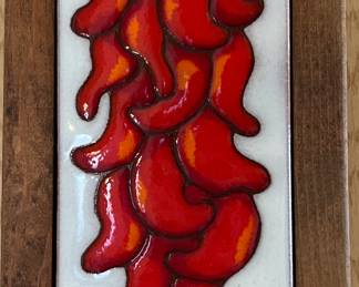 Small Chili Tile Framed