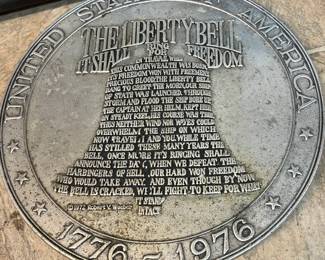 Vintage Wilton Armetale Bicentennial The Liberty Bell Plaque 