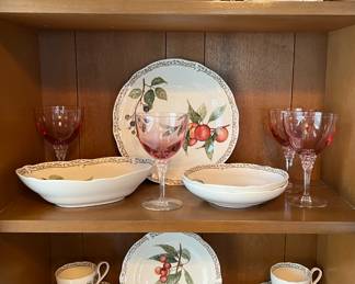 Noritake Royal Orchard 5-pc Place Setting for 8.++ , Pink Wine Glasses