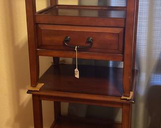 Dark wood side tables-20x16x27