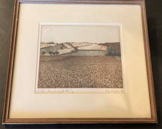 Peter Redeker- "Landschaft 76 VIIb"-17x15