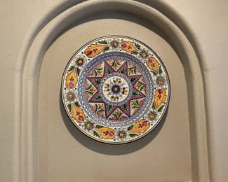 Large round plate wall decor-20"