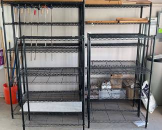 Large metal shelves-48x18x75
Med. Metal shelves -36x14x34