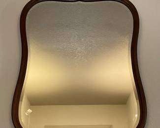 Beautiful large wooden mirror with detail carving-30x44