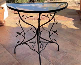 Half moon metal table-30x14x30