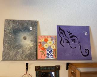 Variety of small canvas wall art
