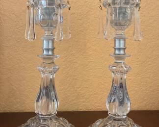 Baccarat France candlesticks-12"