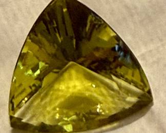 58 carat trillion cut lemon citrine
