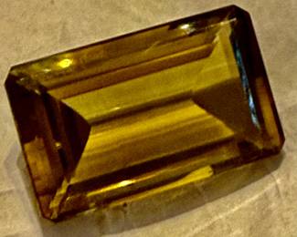 Massive 78 carat emerald cut citrine