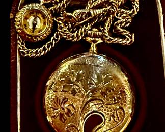 Antique solid gold pocket watch